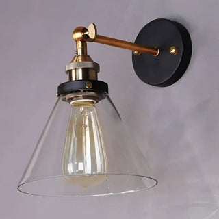 VINTA vintage glass wall light retro brass detail