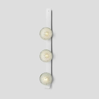 White 3-globe gilded wall sconce side view – G4 IP20 elegant
