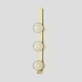 Black gilded vertical sconce installed – G4 3 lights 3000g living