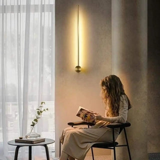 VERTI vertical wall light architectural form installed