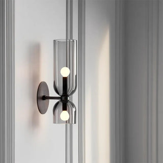 Frosted glass wall lamp E14 LED white contemporary