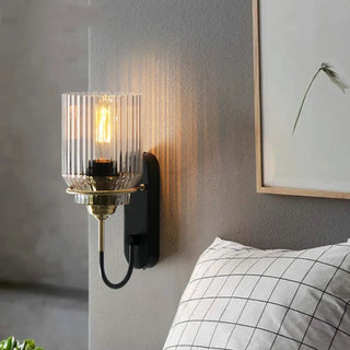 VISU vintage wall light glass shade warm retro