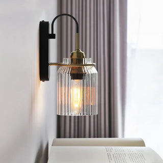 VISU vintage glass shade wall light close-up detail
