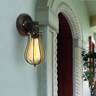 Vintage black wall sconce E27 metal 12x23cm industrial
