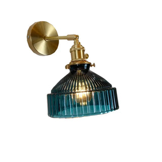 TIFFY vintage brass wall sconce installed interior