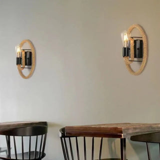 VINAH rope wall light vintage cozy natural texture