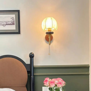 VINTAFA brass amber glass wall light warm glow