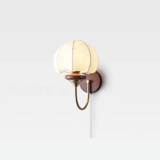 VINTAFA vintage brass wall sconce amber glass globe