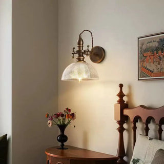 TRORE vintage wall light glass and brass warm glow