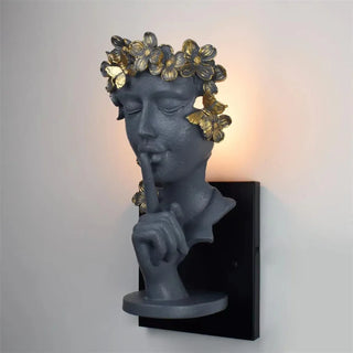 Spiray face wall sconce installed – warm antique glow