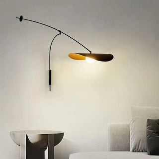 XL black aluminum wall sconce G4 LED 75x55cm statement piece