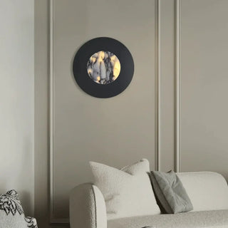 Black metal marble wall sconce 30cm LED – modern diffuser
