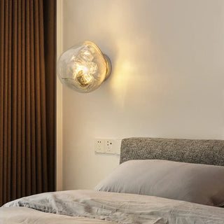 Silver vintage wall light E27 LED – acrylic metal base