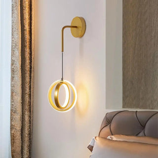 Double LED adjustable bedroom wall sconce gold – modern design