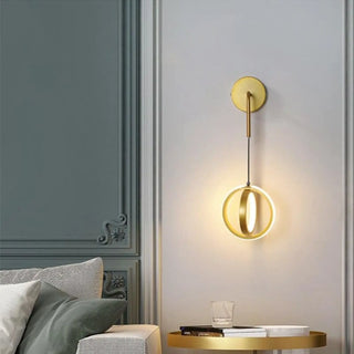 Gold double LED wall sconce adjustable – bedside modern view