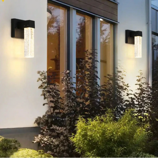 CRIS Outdoor Crystal Sconce – Glamorous Decorative Exterior Wall Light