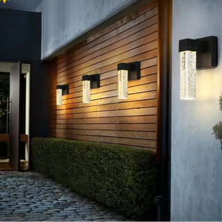 CRIS Crystal Outdoor Wall Sconce – Decorative Sparkling Exterior Light