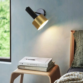 Brass wall sconce E27 black small 12x20cm warm white