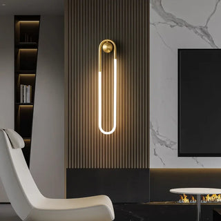 Gold G4 LED wall sconce 75cm tall aluminum