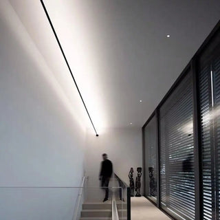 Long black LED wall sconce customizable length S-XXXXL