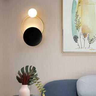 Black eclipse wall sconce – G4 4W LED 26×45cm modern geometric
