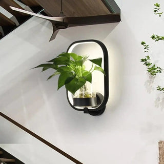 Black natural style wall sconce – G4 22W IP20 3000K slim