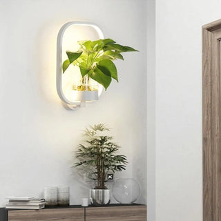 Natural wall sconce front view – white G4 22W acrylic 3000K