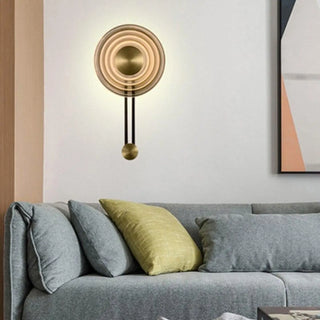 Gold circular arc wall light G4 5W retro 30cm wide