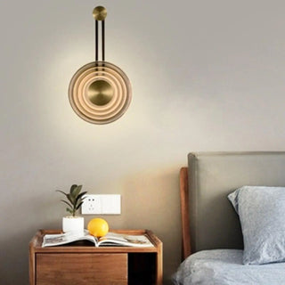 Retro wall sconce side view gold aluminum 55cm