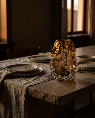 artistic crystal glass vase for home decoration