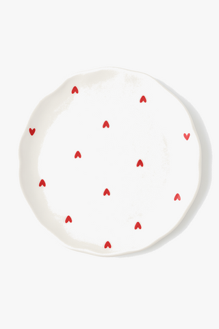 floral-motif ceramic dinner plate