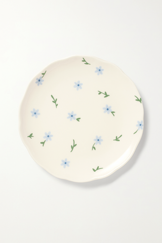 floral-motif ceramic dinner plate