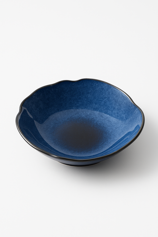 nordic shell-motif ceramic dinner plate