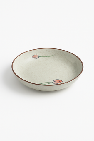 japanese floral-motif ceramic dessert plate