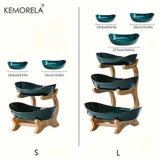 Modern wood fruit platter