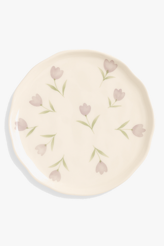 floral-motif ceramic dinner plate