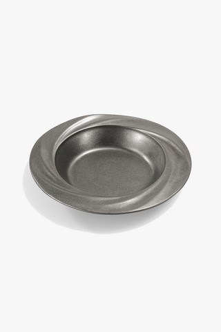 vintage stainless steel soup plate