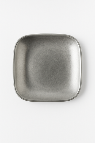 vintage stainless steel dinner plate