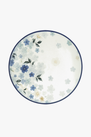 japanese floral-motif ceramic dinner plate