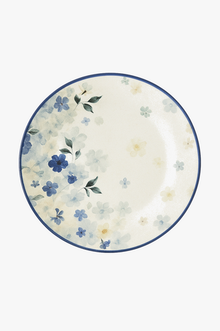 japanese floral-motif ceramic dinner plate