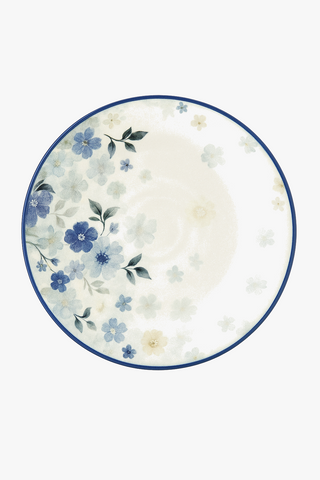 japanese floral-motif ceramic dinner plate