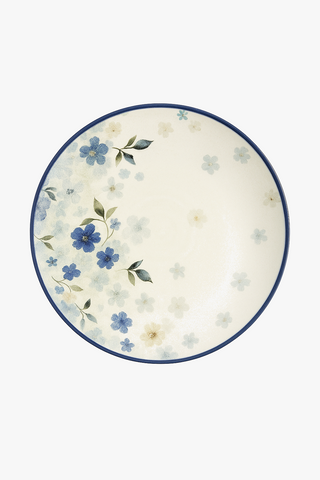 japanese floral-motif ceramic dinner plate