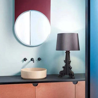 Acrylic crystal table lamp — brass chandelier ambient