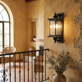 Retro Outdoor Wall Light – Black Vintage Lamp | Elegant Garden Path Lighting