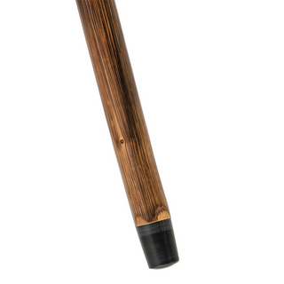Chestnut root wood rubber tip handmade Italian walking stick detail