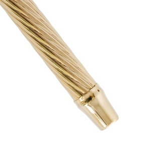 Luxury brass jeweled handle handmade Italian designer walking cane handle detail