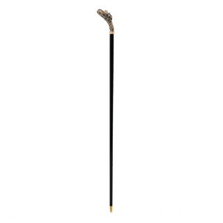 Tarantula handle Swarovski crystal wood shaft handmade Italian luxury walking cane detail
