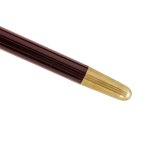Brown horse enameled brass handle handmade Italian luxury walking cane detail