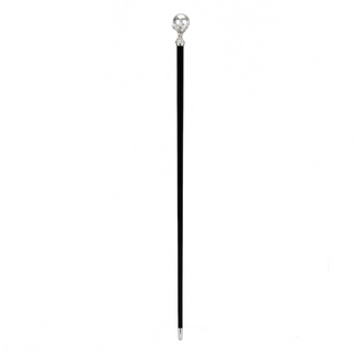 Hawk claw brass handle wooden shaft handmade Italian luxury walking cane close-up