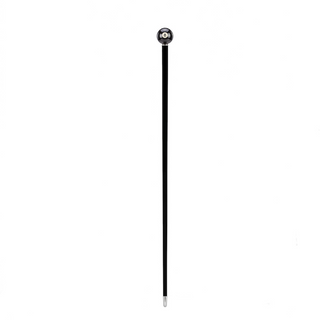 8-ball resin handle brass-tipped shaft handmade Italian luxury walking cane close-up